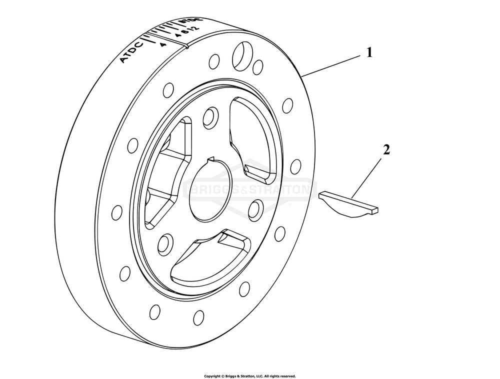 Engine Group - Crankshaft Balancer Diagram and Parts List for 076650-02  Briggs and Stratton Generator